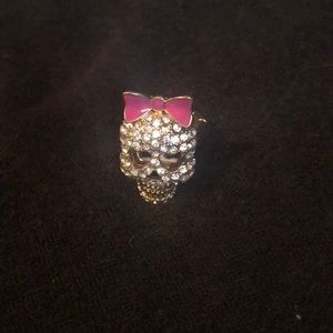 Betsey Johnson Adjustable Skull Ring